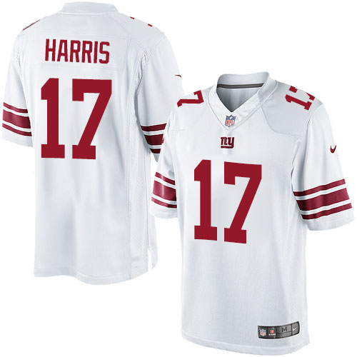 Men's Limited Dwayne Harris Nike Jersey White Road - #17 NFL New York Giants